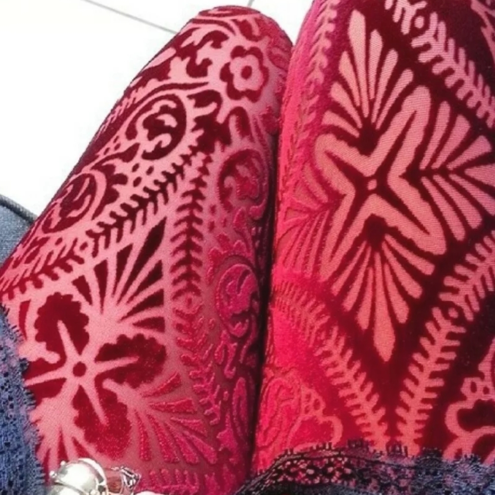 Black Milk Wine Burned Velvet Leggings